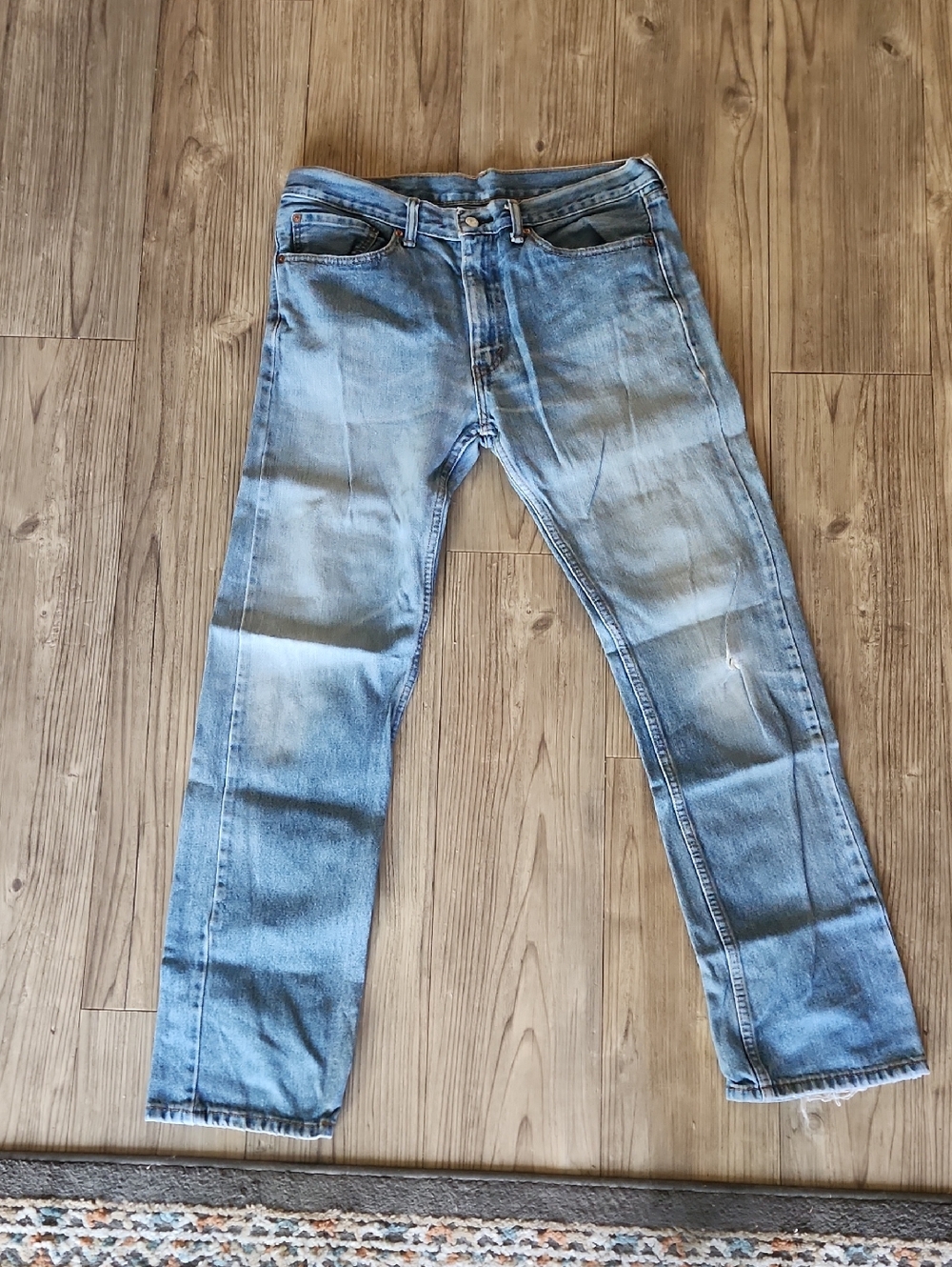Men's Light Blue Straight Jeans by